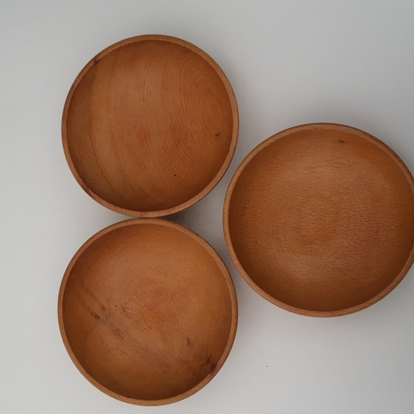 2/25$*** Set of 3 Wooden salad bowls